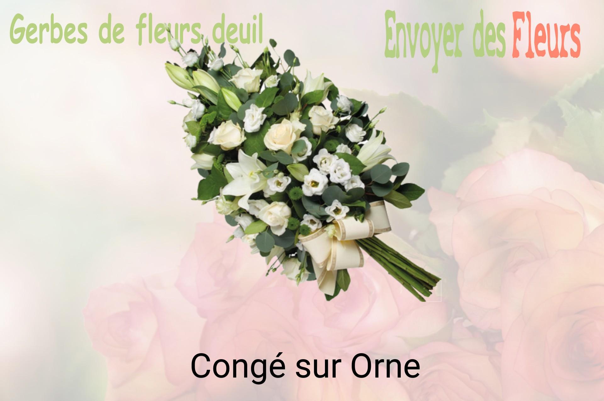 Gerbe de fleurs de deuil livrée à Congé-sur-Orne